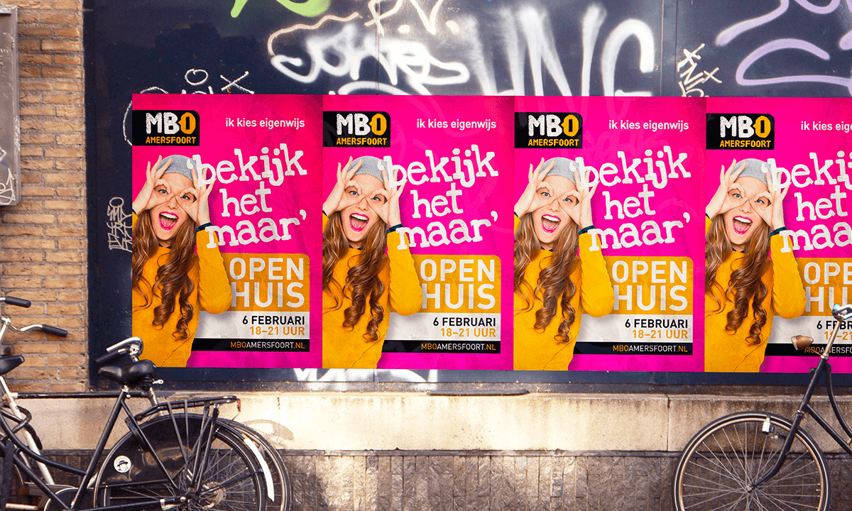 Out of home wervingscampagne voor HBO Amersfoort