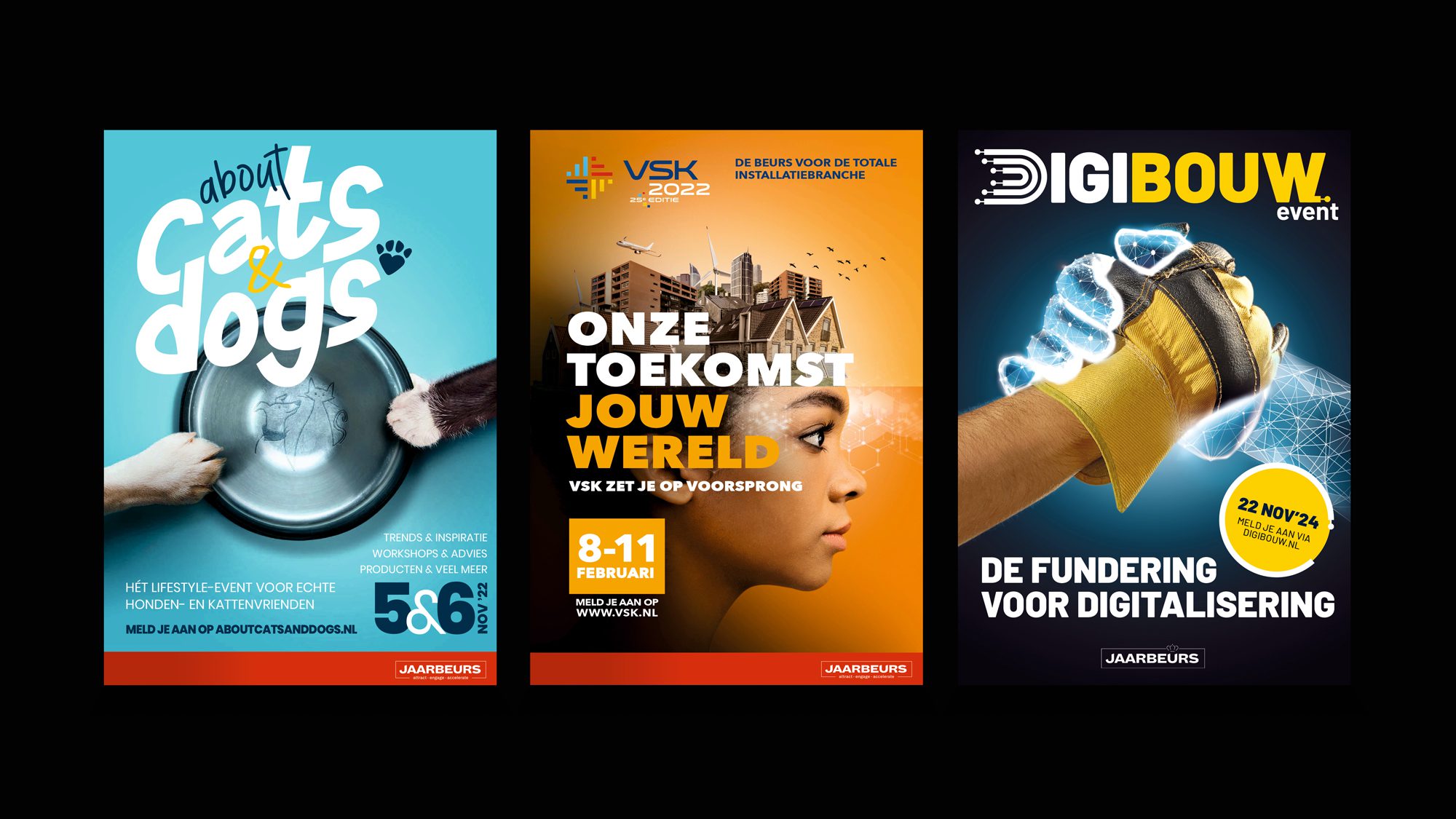 POster campagne van diverse events in de Jaarbeurs