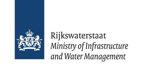 Het logo van Rijkswaterstaat