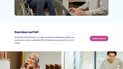 Screenshot opgeleverde website Regionale Belasting Groep - RBG desktop
