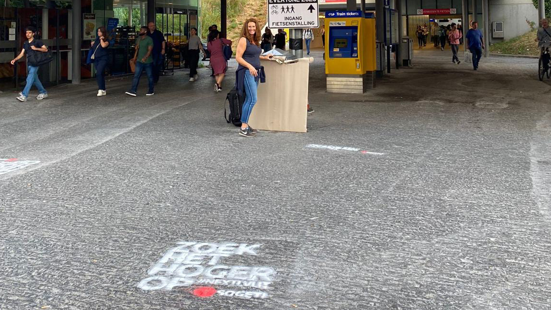 Sogeti weg belettering station