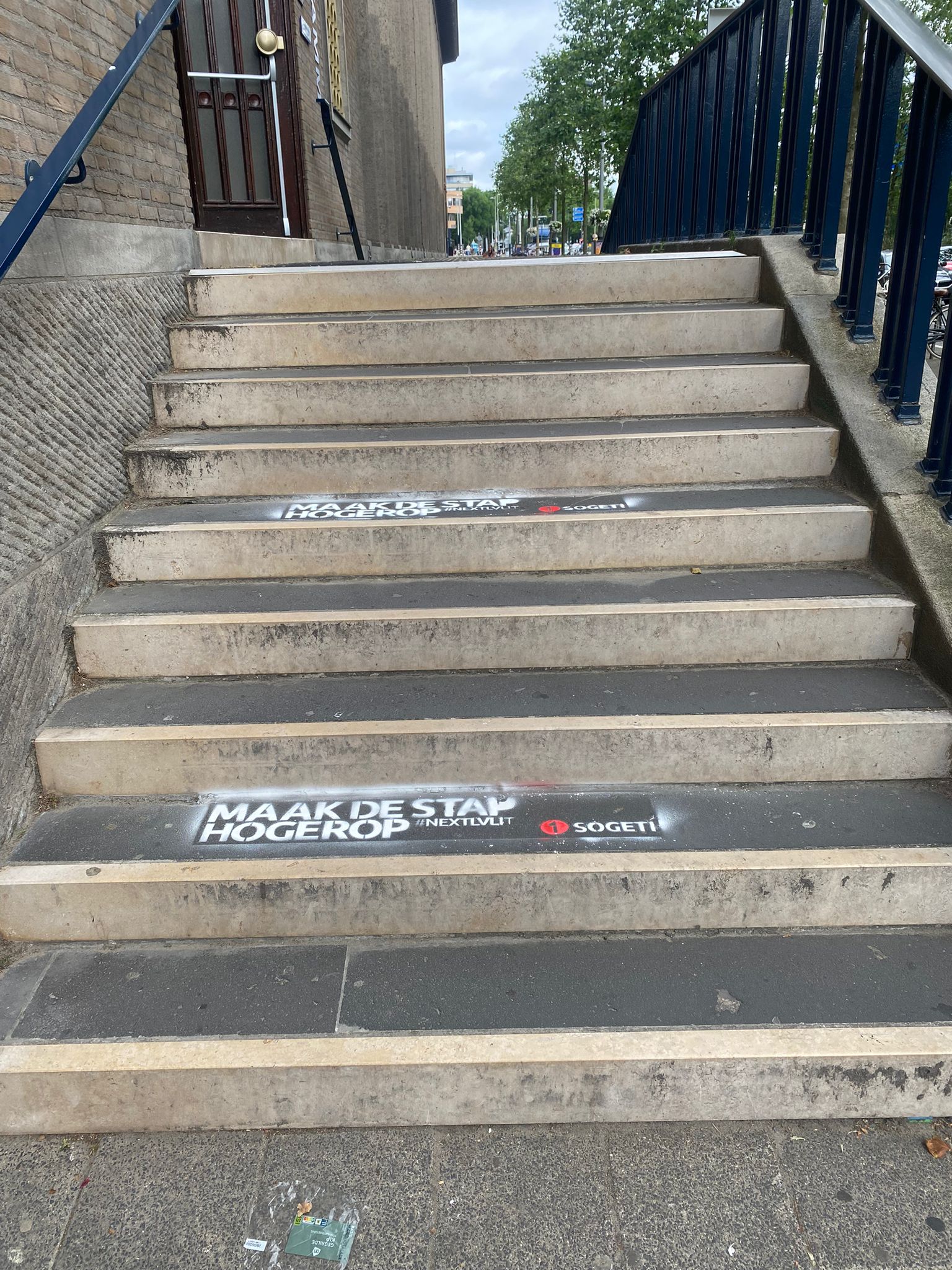 Sogeti trap belettering